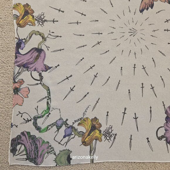 rag & bone Silk Dagger Scarf With Flowers Floral - Picture 2 of 11